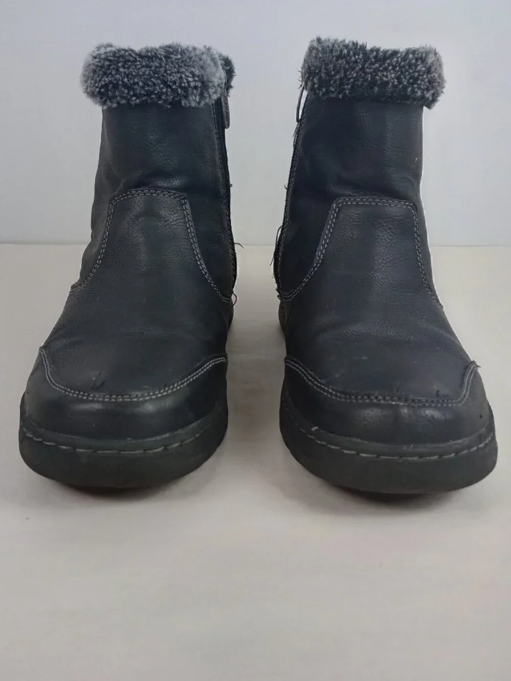 Khombu Womens 8M Black Addison Faux‎ Fur Winter Snow All Man Made Boots